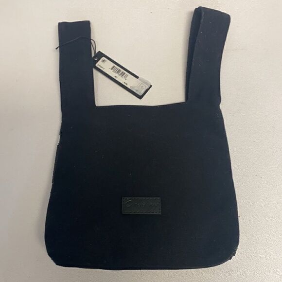 Circus SAM EDELMAN Mini handbag beaded pouch sack zebra pearl black white NWT - Picture 2 of 4